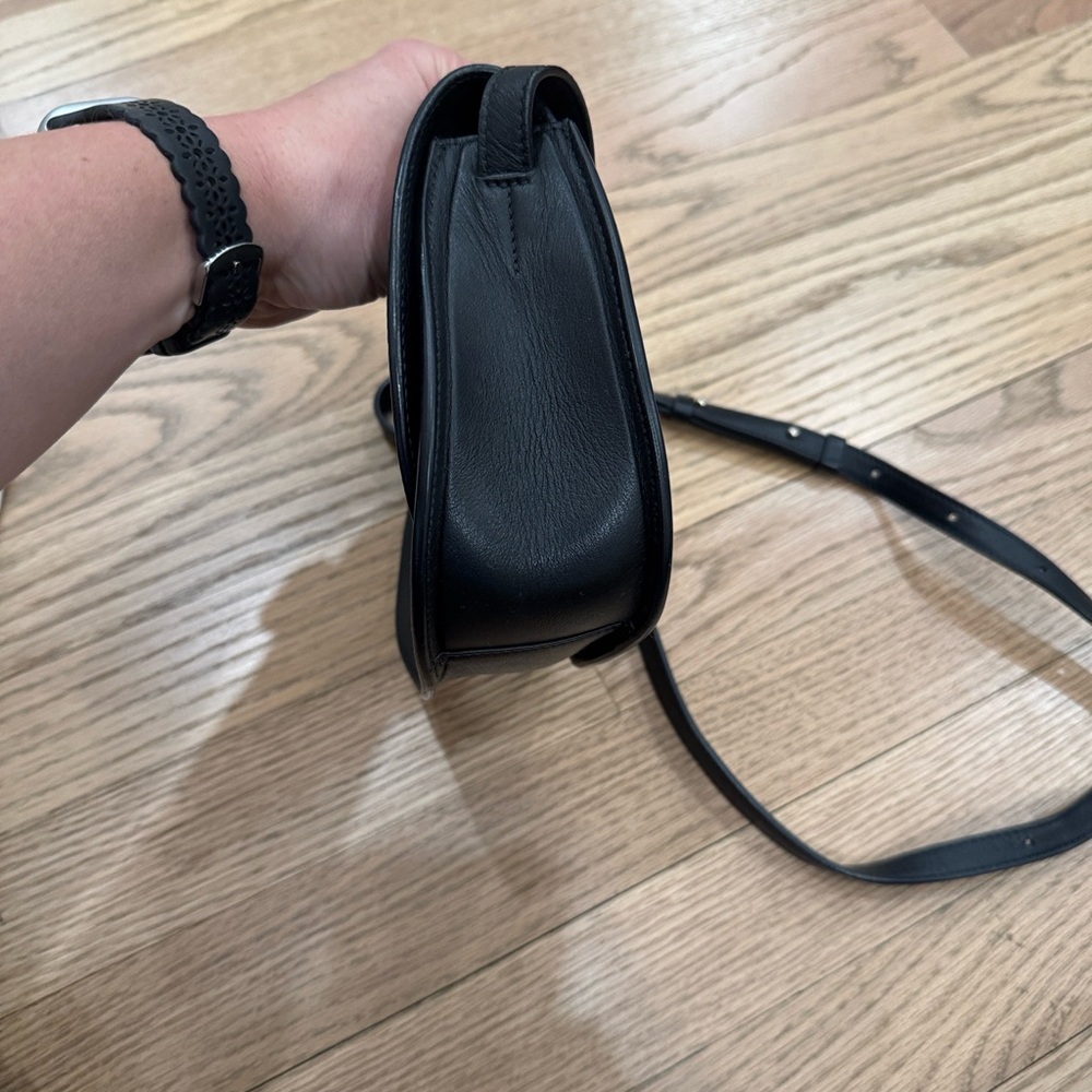 Cuyana Black Leather Mini Crossbody Bag - Picture 6 of 7